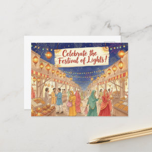 Lycklig Diwali Vykort