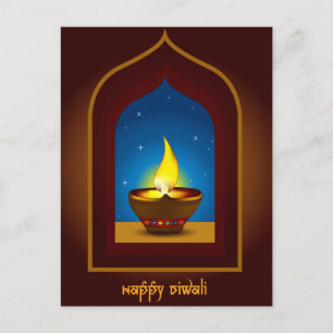 Lycklig Diwali Vykort