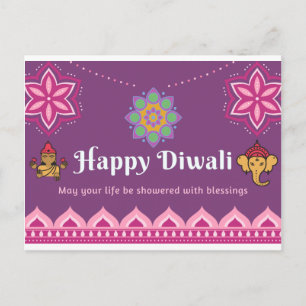 Lycklig diwali vykort