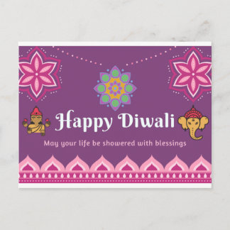 Lycklig diwali vykort
