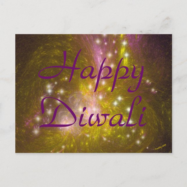 Lycklig Diwali-vykort. Vykort (Framsida)