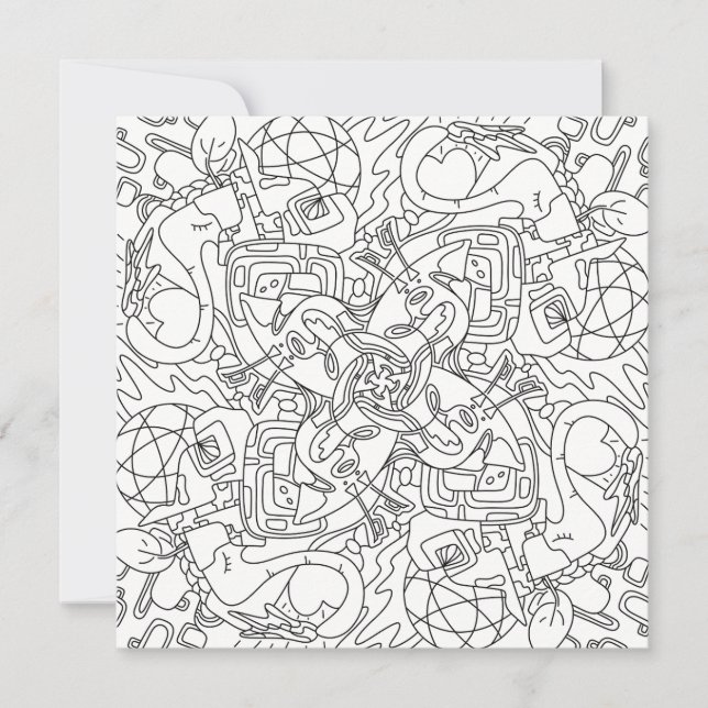 Lycklig-dockor: Värld runt-färgkort för flata kort (Framsida)