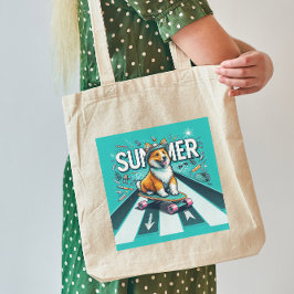 Lycklig Doggo Summer Tote Bag Tygkasse