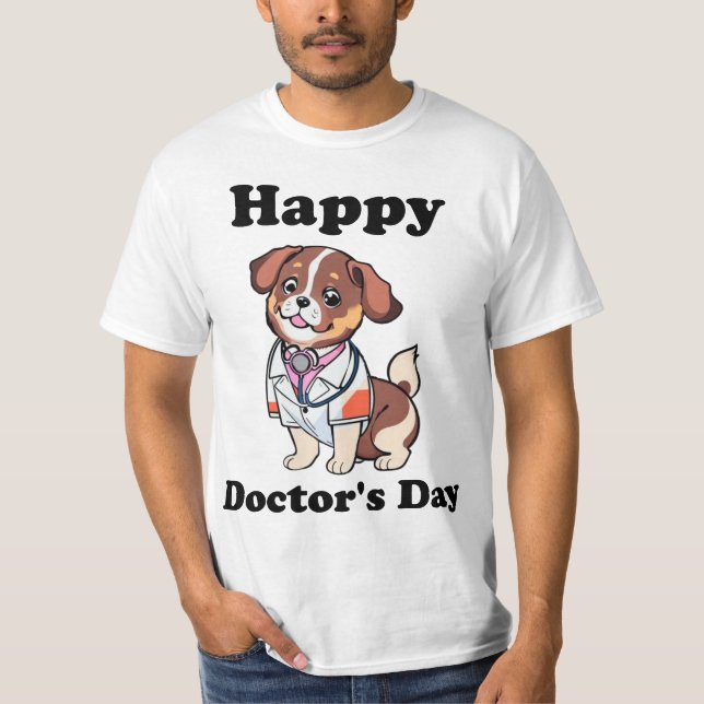 Lycklig Doktor Europadagen T Shirt (Framsida)
