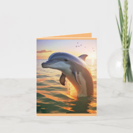 Lycklig Dolphin Birthday Kort