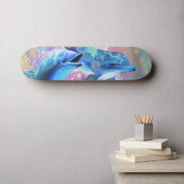 Lycklig Dolphin Couple Skateboard - Familj