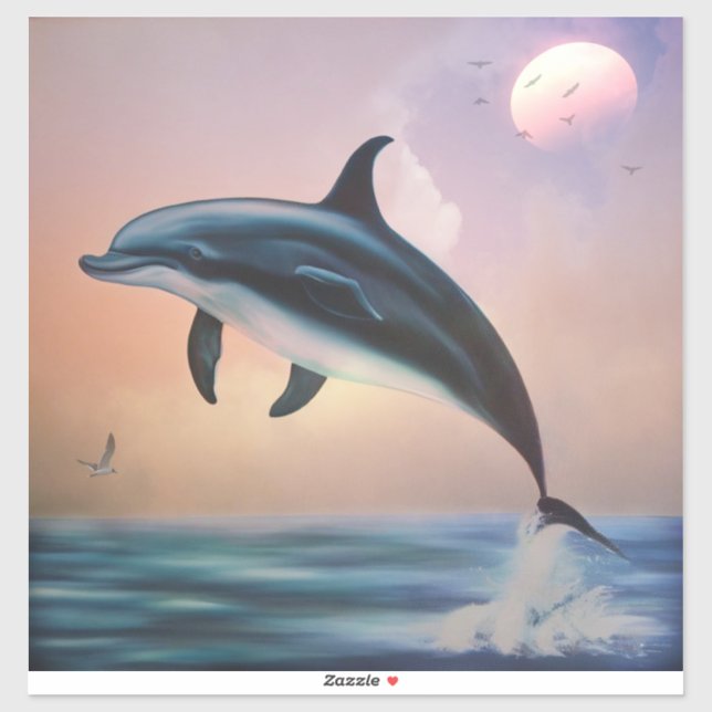 Lycklig Dolphin Klistermärken (Ark)