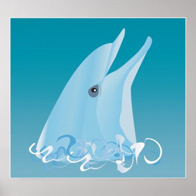 Lycklig Dolphin Poster (Framsidan)