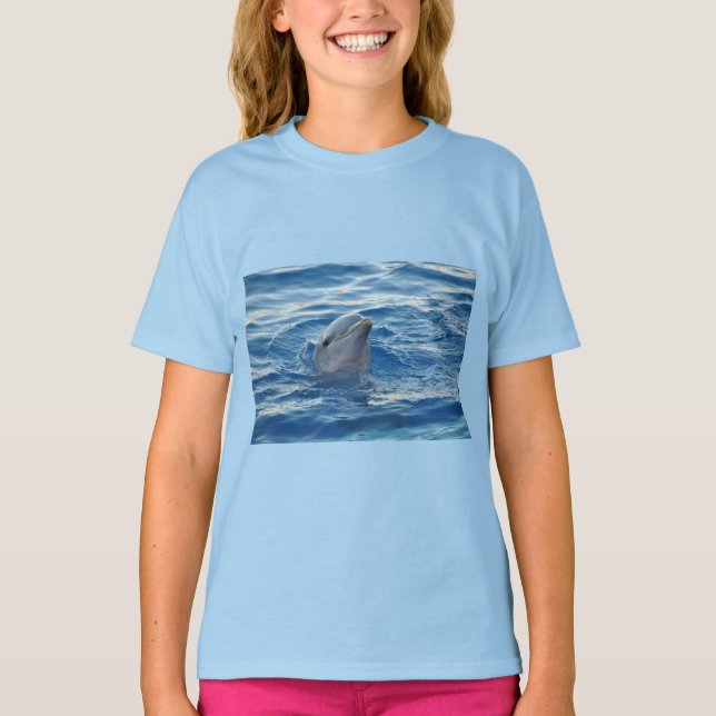 Lycklig Dolphin T Shirt (Framsida)