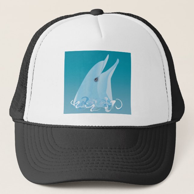 Lycklig Dolphin Truckerkeps (Framsida)