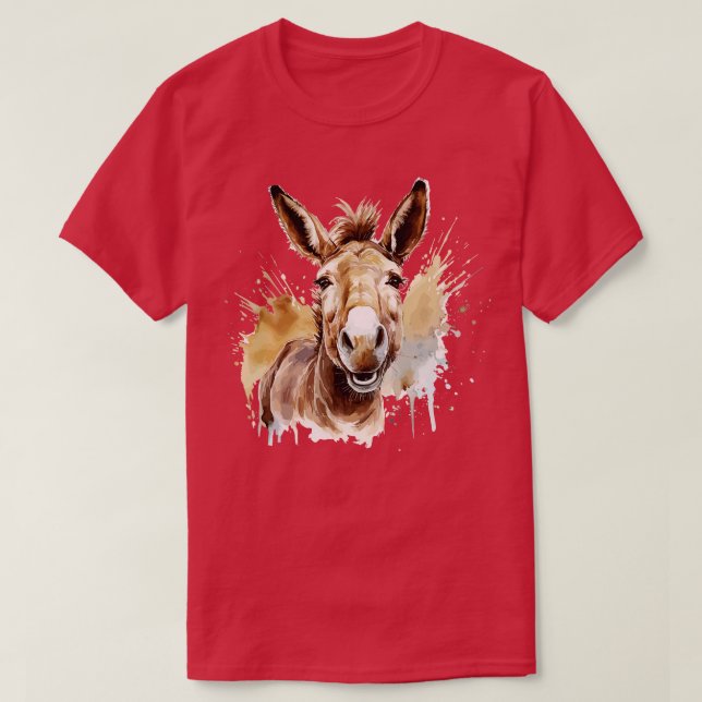 Lycklig Donkey 3 T Shirt (Design framsida)