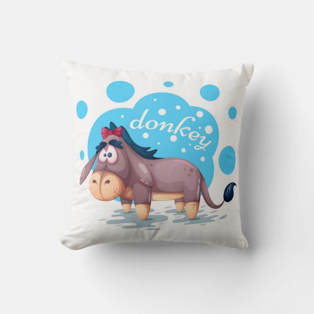 Lycklig Donkey Kudde (Framsida)