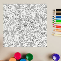 Lycklig Doodles: Cute Flower Coloring Page För bar