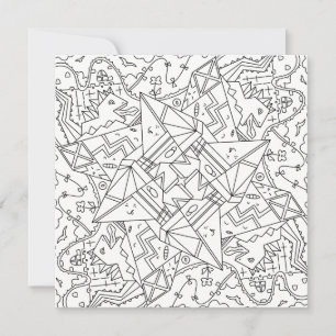 Lycklig Doodles: Origami Dinosaur Land Coloring