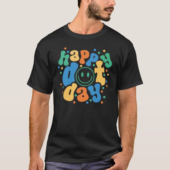 Lycklig Dot-dagen T Shirt (Framsida)