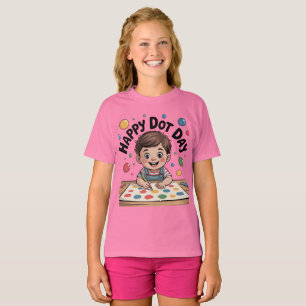 Lycklig Dot Day 15 september Groovy Smile Ansikte T Shirt