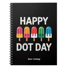 Lycklig Dot Day 2025 Kids Boys Girls Colorful Polk Anteckningsbok