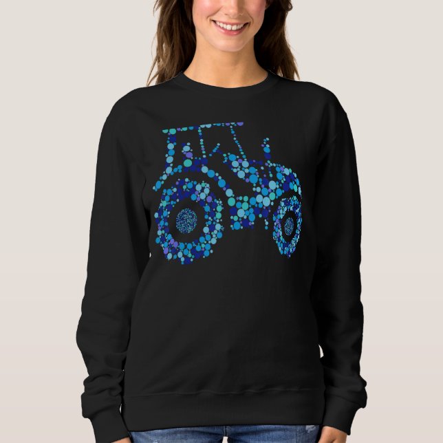 Lycklig Dot Day Cute Dot Tractor T Shirt (Framsida)