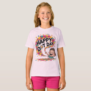 Lycklig Dot Day Funny Dots Smile Ansikte KidsT-Shi T Shirt