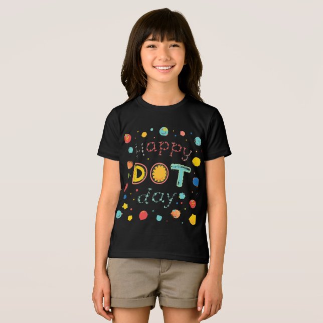 Lycklig Dot Day Kreativ Art Lärare Kids T-Shirt (Framsida Full)