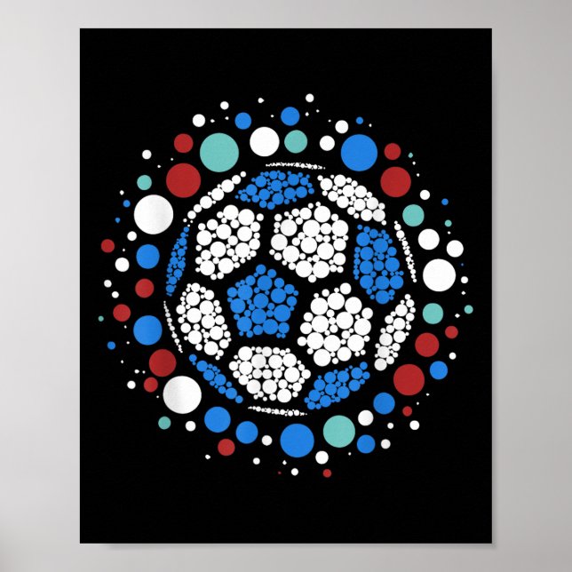 Lycklig Dot Day Lka Dot Soccer Ball Älskare Boys K Poster (Framsidan)