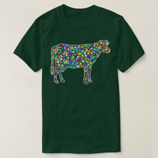 Lycklig Dot Day Rainbow Dairy Cow Polka Dot Septem T Shirt (Design framsida)