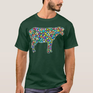 Lycklig Dot Day Rainbow Dairy Cow Polka Dot Septem T Shirt
