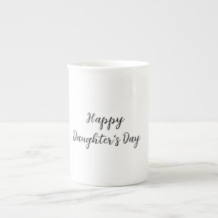 Lycklig döttrar dag är.lägg till namn i minsta möj benporslin mugg