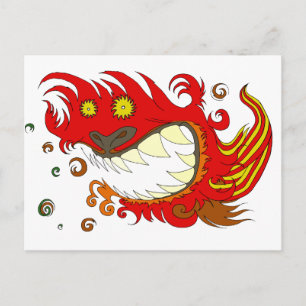 Lycklig Dragon Vykort
