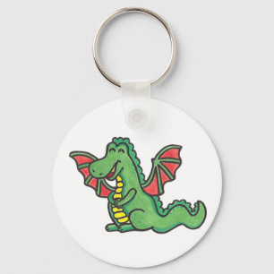 Lycklig drakekeychain nyckelring