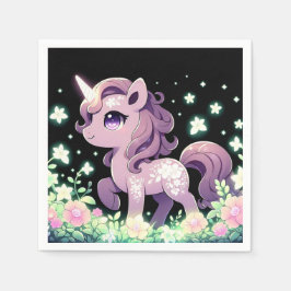 Lycklig Dreamy Unicorn Baby Shower Pappersservett