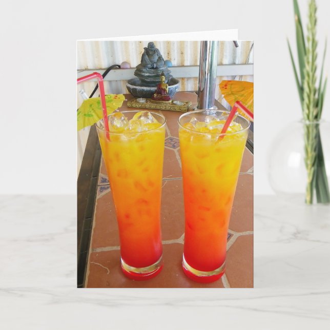 Lycklig dricker hälsningskort! kort (Framsida)