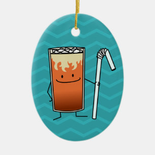 Lycklig drink Thailand för thailändsk Iced Tea & Julgransprydnad Keramik