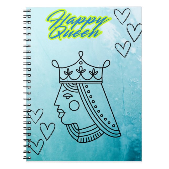 Lycklig drottning. anteckningsbok (Framsidan)