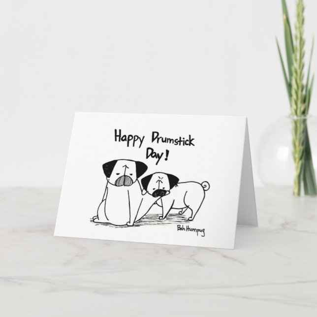 Lycklig Drumstickdag! Helgkort (Framsida)