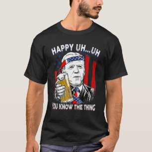 Lycklig du känner till Sak Biden American Flagga 4 T Shirt