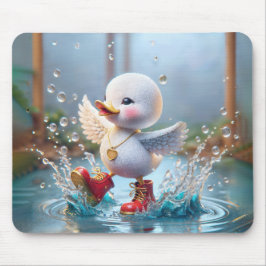 Lycklig Duckling Wearing Red Rain Boots Musmatta
