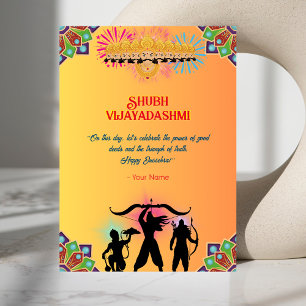 Lycklig Dussehra Vijayadashmi Card Kort