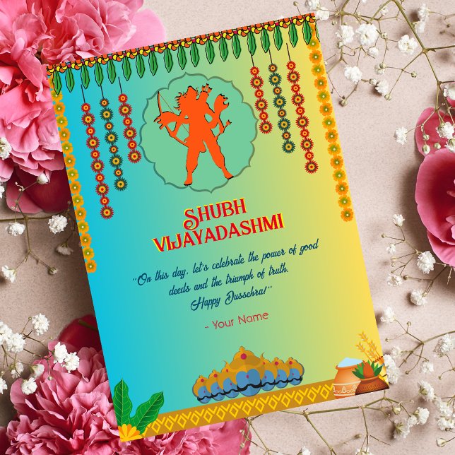 Lycklig Dussehra Vijayadashmi Card Kort (Skapare uppladdad)