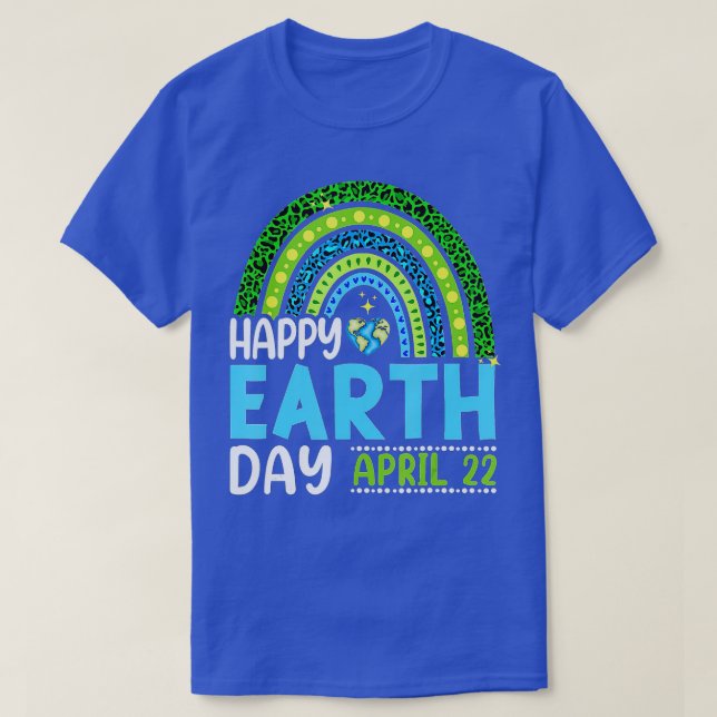 Lycklig Earth Day 2022 Rainbow Trendig 52 nd Anniv T Shirt (Design framsida)