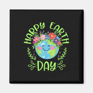Lycklig Earth Day 2025 Cute Earth Day Kids Småbarn Magnet