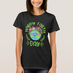 Lycklig Earth Day 2025 Cute Earth Day Kids Småbarn T Shirt