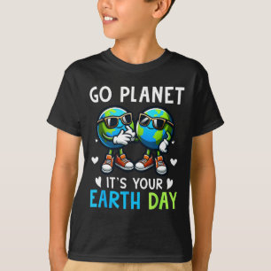 Lycklig Earth Day-Coolan Jorden går och planeten ä T Shirt