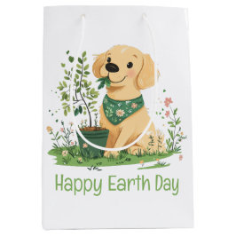 Lycklig Earth Day Golden Retriever Hund 