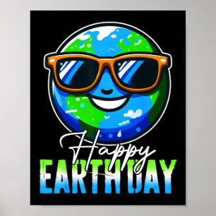 Lycklig Earth Day Kids Boys Women Manar Coola Eart Poster