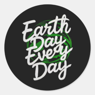Lycklig Earth Day Lundny Earth Day Kids Småbarn Bo Runt Klistermärke