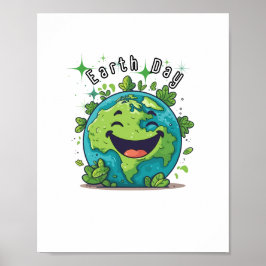 Lycklig Earth Day Poster-Eco Helgdag Gift Poster