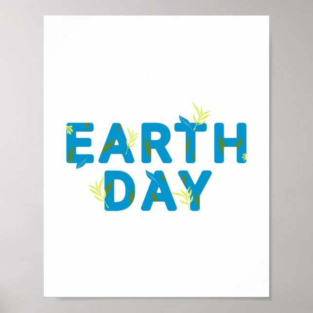 Lycklig Earth Day Poster-Eco Helgdag Gift Poster (Framsidan)