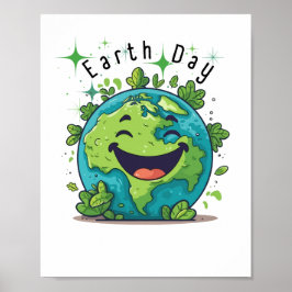 Lycklig Earth Day Poster-Eco Helgdag Gift Poster