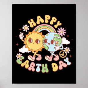 Lycklig Earth Day Shirt Cute Earth Day 2025 Manar Poster
